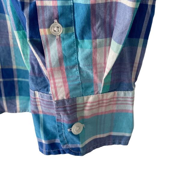 J. Crew Plaid Flex Washed Mens Blue Button Down Shirts NWTs size large - Picture 5 of 7